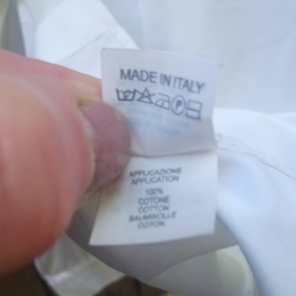 Rivamonti Women'White 100% Cotton Long Sleeve Top Blouse, Size M - Picture 6 of 7